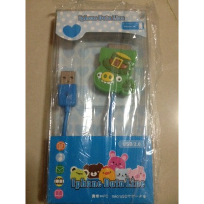Iphone USB Cable - Angry Bird Design