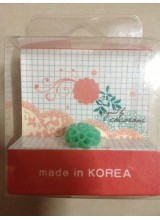 Ear Cap - Green Flower
