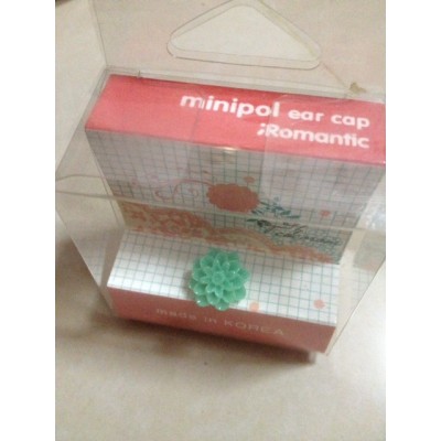 Ear Cap - Green Flower